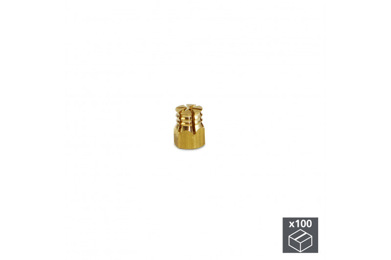 Emuca Expandable nuts, M4, D. 5,5 mm, Brass