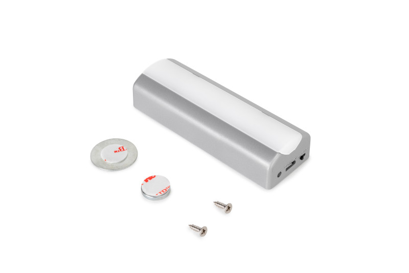USB rechargeable LED light for inside drawers with...