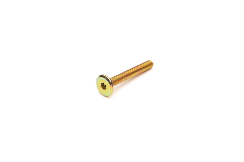 Connecting bolt M6x45mm, flat head, HEX4, yellow zinc