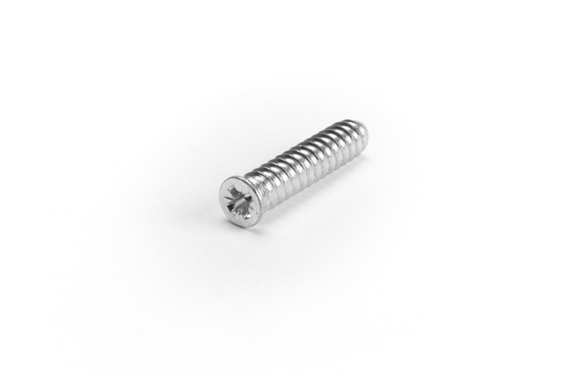 Euro screw 6.2x30mm, flat head, PZ, white zinc