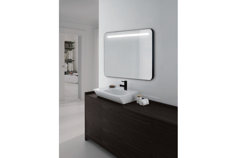 MIRROR ZOE 1000X700MM BLACK 4000K