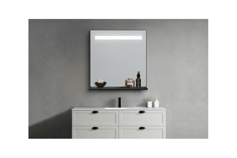 Mirror CAROL 800X800MM black 4000K